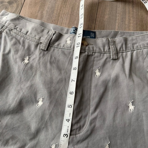 Vtg Polo Ralph Lauren polo pony embroidered print Prospect shorts grey size 31 - Picture 4 of 7